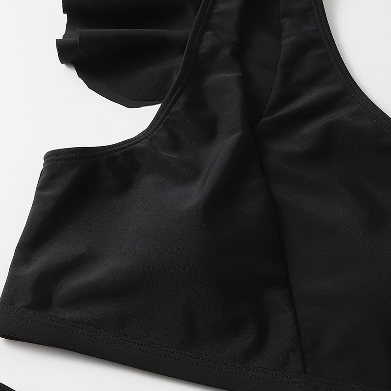 Maillot de bain deux pièces à volant