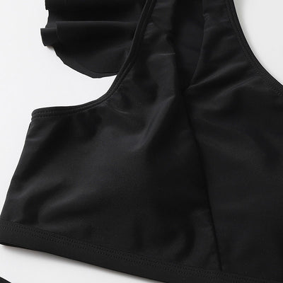 Maillot de bain deux pièces à volant