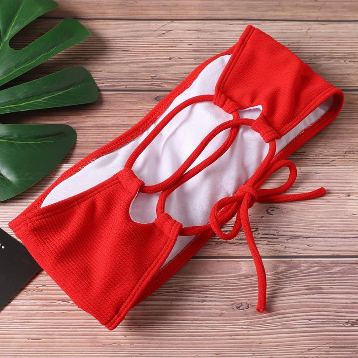 Maillot de bain deux pièces sans bretelles