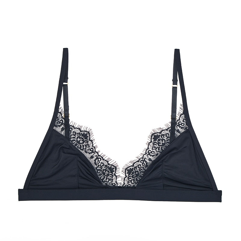 Soutien-gorge en satin avec dentelle