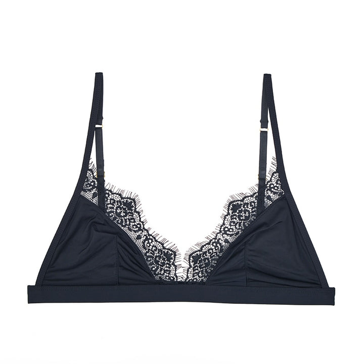 Soutien-gorge en satin avec dentelle