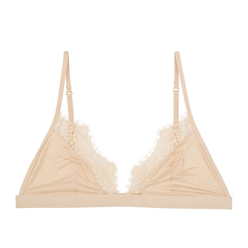 Soutien-gorge en satin avec dentelle
