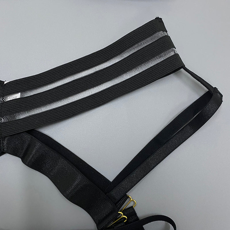 Ensemble de sous-vêtements rayés 3 pièces