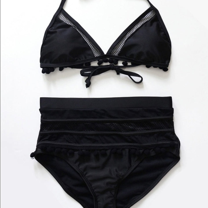 Maillot de bain deux pièces à pompons