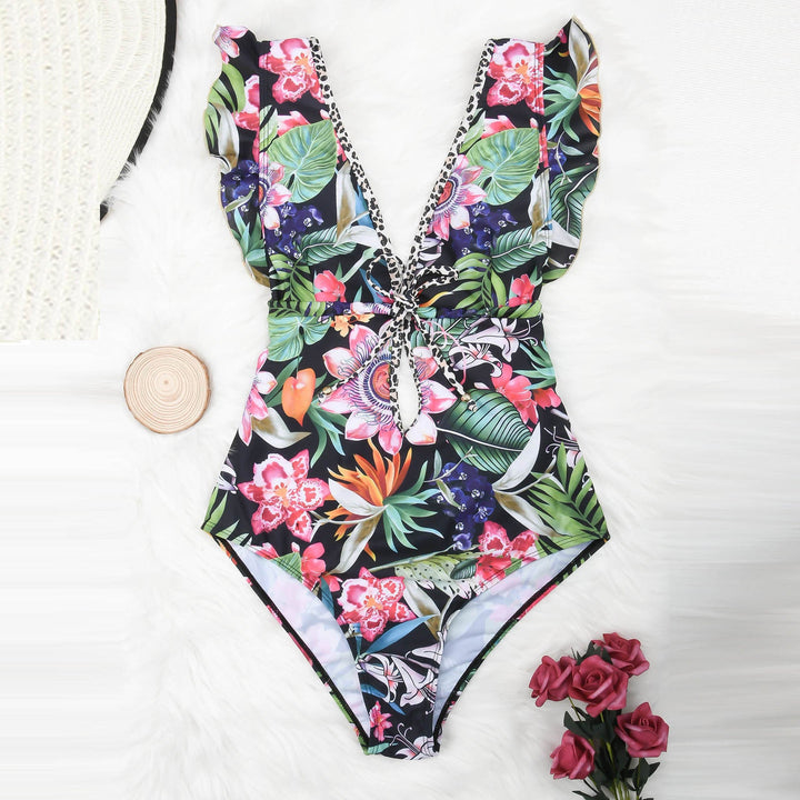 Maillot de bain une pièce à volant